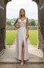 CHIARA elegant maxi dress with straps - beige