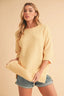 Side Slit Ribbed Knit Sweater