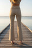 V-Waist Flare Pants