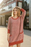 Ribbed Hem Sweater Dress with Pockets