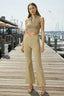 V-Waist Flare Pants