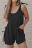 Scoop Neck Tie Shoulder Romper – Cool, Effortless, and Sassy