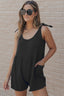 Scoop Neck Tie Shoulder Romper – Cool, Effortless, and Sassy