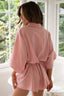Pink Cotton Tie Romper – Effortless Chic