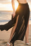 Double Slit Crinkle Gauze Maxi Skirt