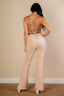 Split Front Halter & Flare Pants Set – Sultry, Sophisticated, and Statement-Making