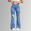 Heart Distressed Flare Jeans