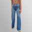 High-Rise Button Front Wide-Leg Jeans