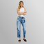 RISEN Mid-Rise Boyfriend Jeans – Star Detail, Distressed, and Effortlessly Cool