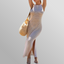 Side Slit Openwork Sleeveless Knit Cover Up Dress