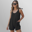 Scoop Neck Tie Shoulder Romper – Cool, Effortless, and Sassy