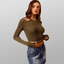 Ribbed Shoulder Cutout Knit Top