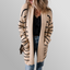 Black Stripe Shawl-Neck Open Cardigan with Pockets