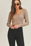 Cropped Sweater & Bra Top Set