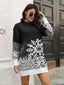 Christmas snowflake Pattern Sweater Dress