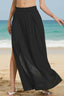 Double Slit Crinkle Gauze Maxi Skirt