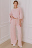 Khaki Retro Star Print Long Sleeve Drawstring Wide Leg Lounge Set