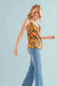 Floral Printed Cowl Neck Tank Top