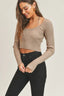 Cropped Sweater & Bra Top Set