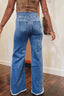 High-Rise Button Front Wide-Leg Jeans