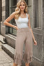 Ruffled High Waist Wide Leg Pants
