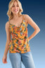 Floral Printed Cowl Neck Tank Top