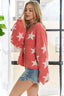 Star Contrast Knit Sweater