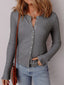 Ribbed Button-Up Cardigan – Sleek, Stretchy, and Effortlessly Polished