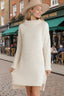 Cozy High-Low Bouclé Sweater Dress